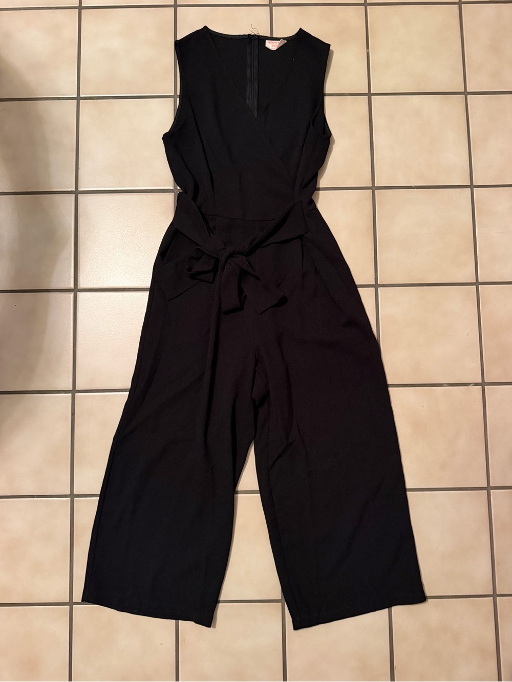 Showpo Black Wrap Front Wide Leg Jumpsuit